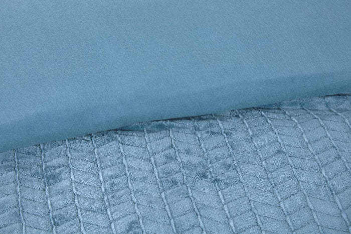 Set copripiumino in pelliccia sintetica con motivo a chevron