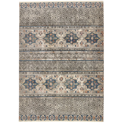 Origins Mandala Stripe Grey Rug
