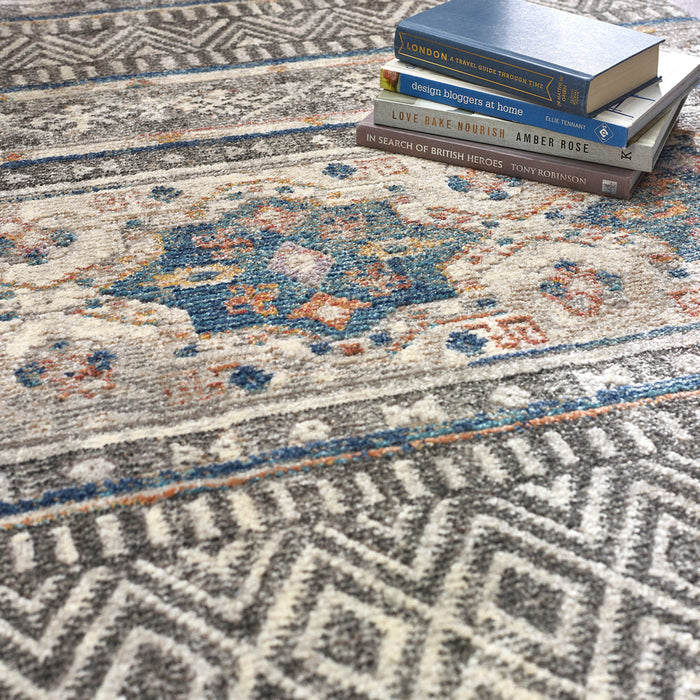 Tappeto Origins Mandala Stripe Grigio