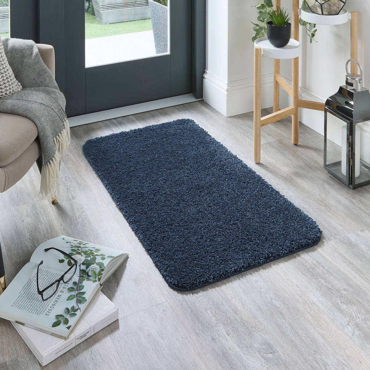 Tapis ultra épais, moelleux, antidérapant et résistant-Gris anthracite