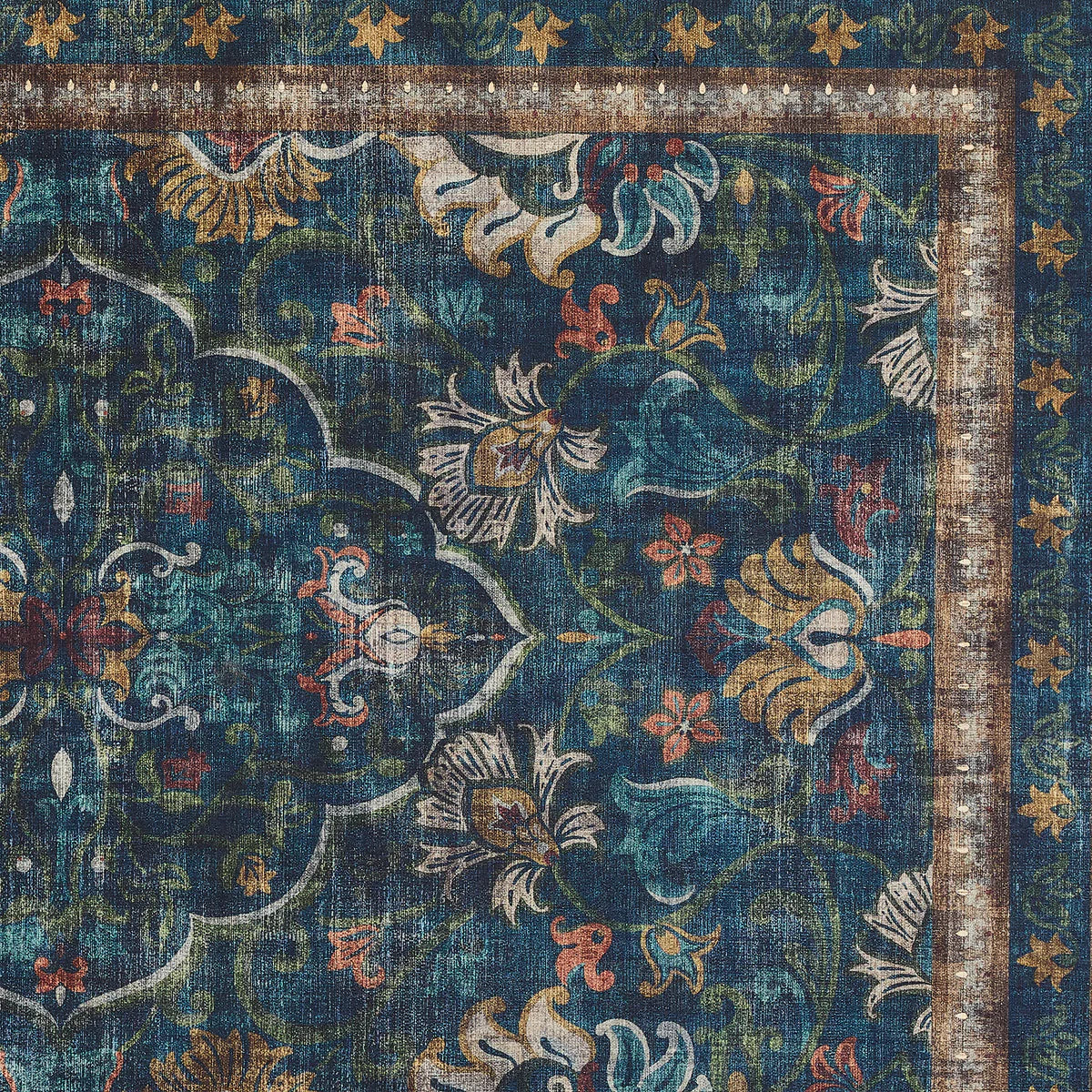 Eco-Washable Rug - Midnight Paisley