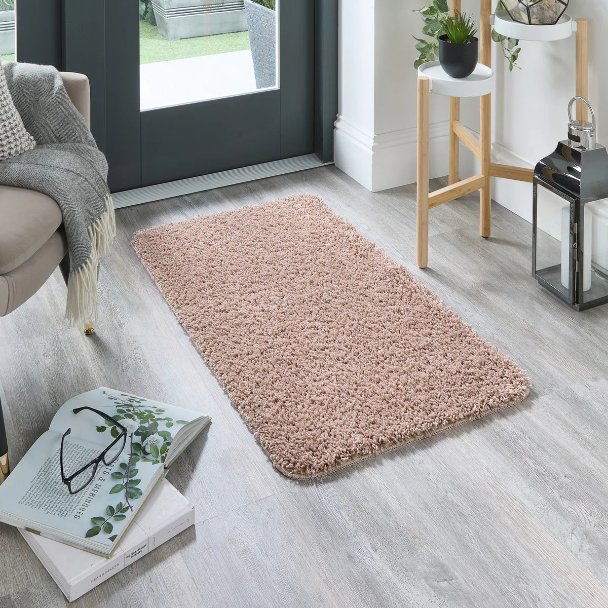 Tapis ultra épais, moelleux, antidérapant et résistant-Gris anthracite