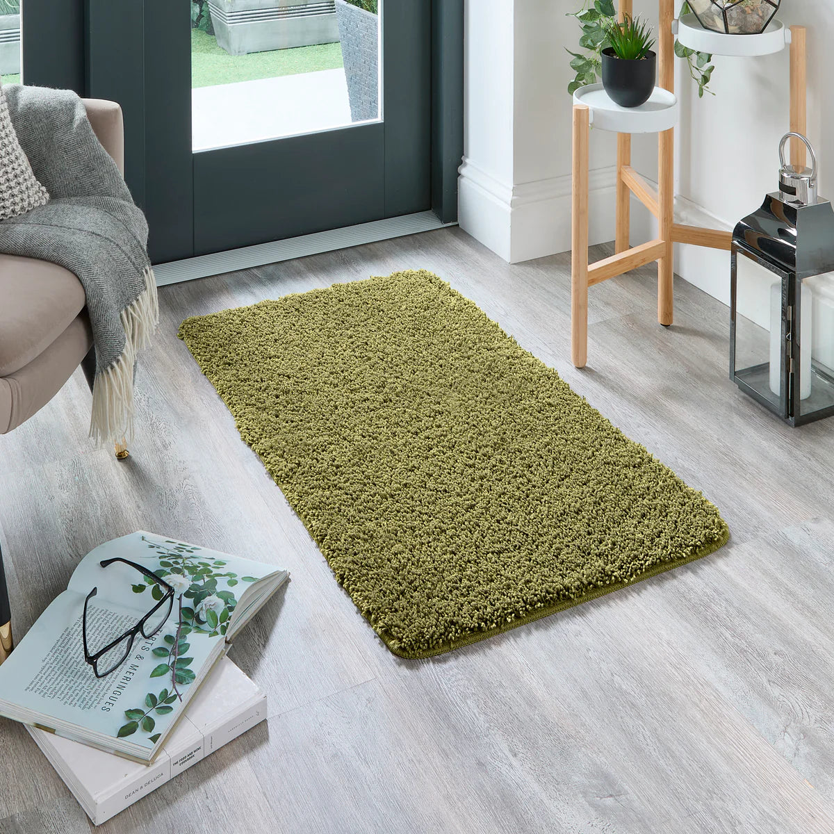 Tapis ultra épais, moelleux, antidérapant et résistant-Gris anthracite