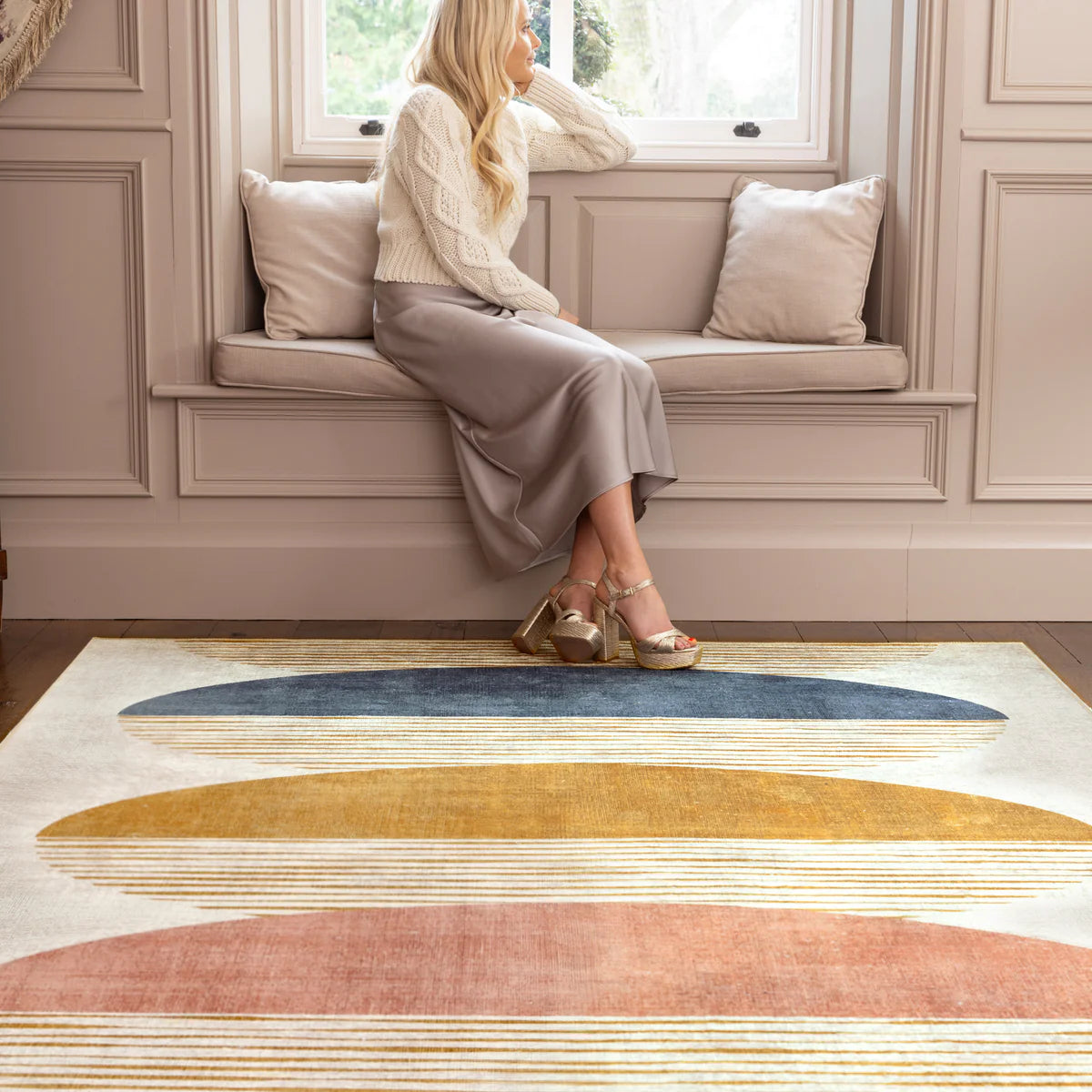 Tapis écologique lavable-Ovale Eclipse