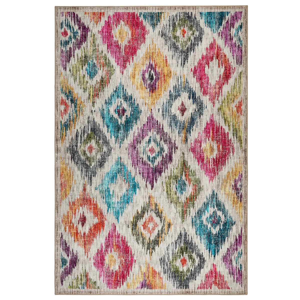 Tapis écologique lavable-Ikat peint