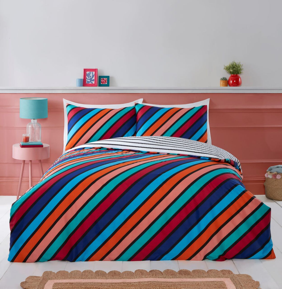Set copripiumino Oxford a righe