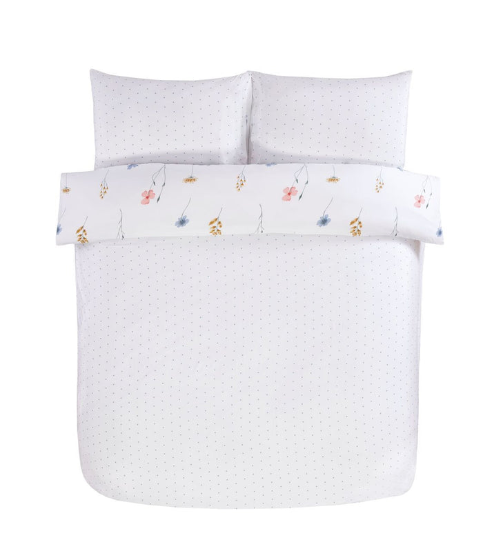 Set copripiumino con fiori pressati
