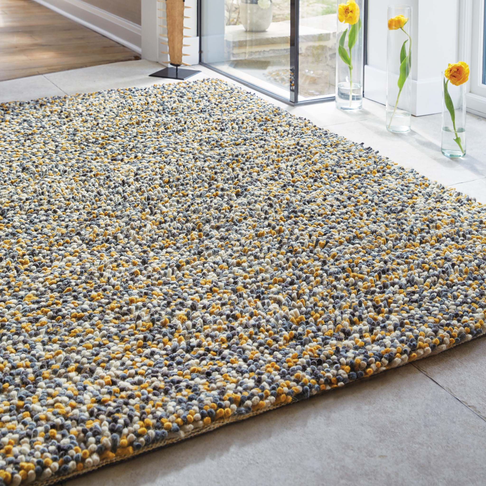 Origins Rocks Shaggy Ochre Rug
