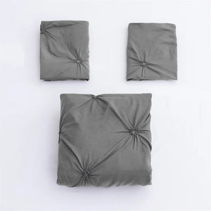 Diamond Pintuck Duvet Cover 3 Piece Bed Set