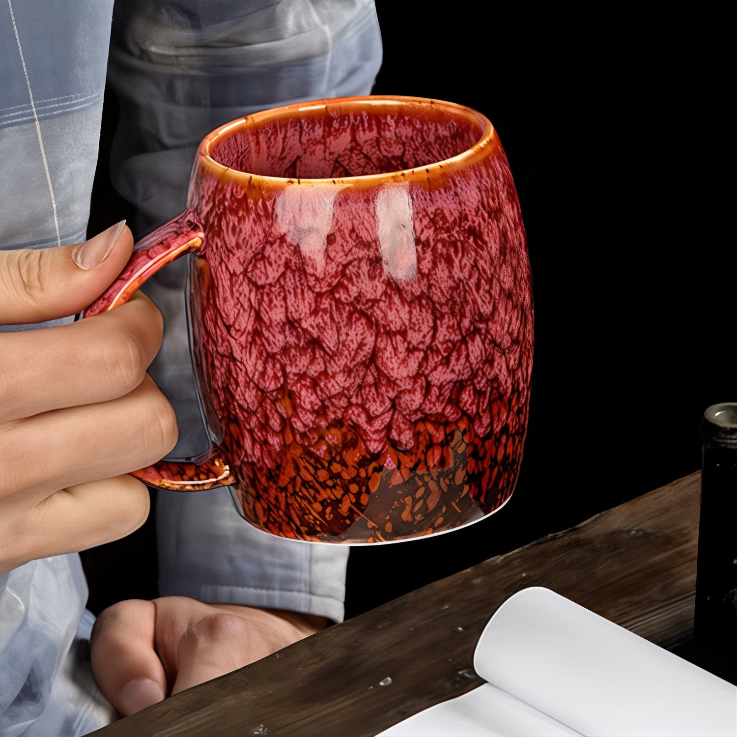 Retro Stralende Contrasterende Koffiekopjes