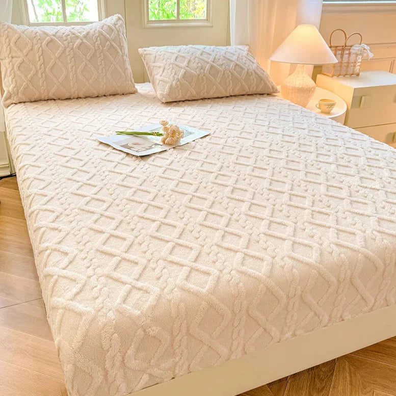 Ultra-Soft Textured Fitted Bed Sheet