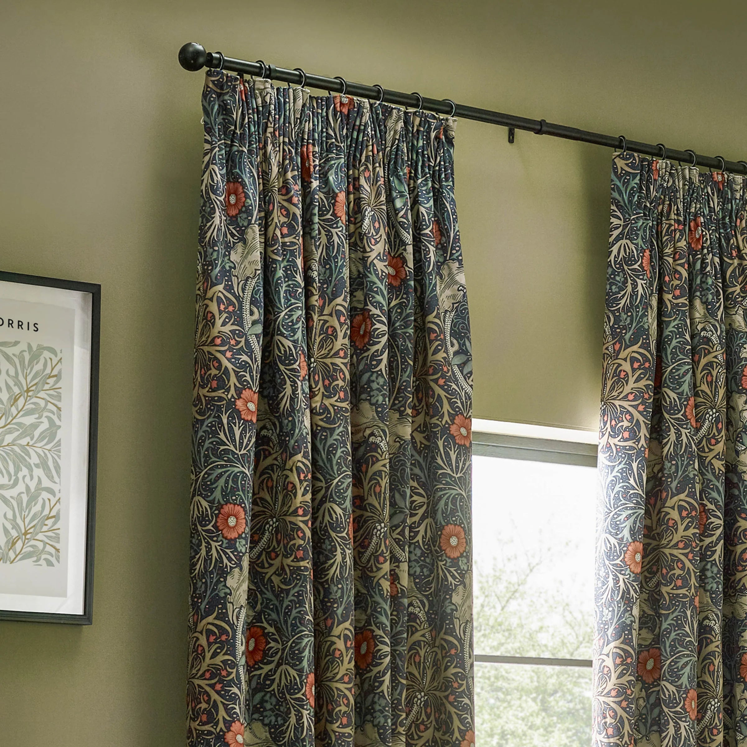 Tende a pieghe a matita in jacquard opaco Acorn Tonal - Oro