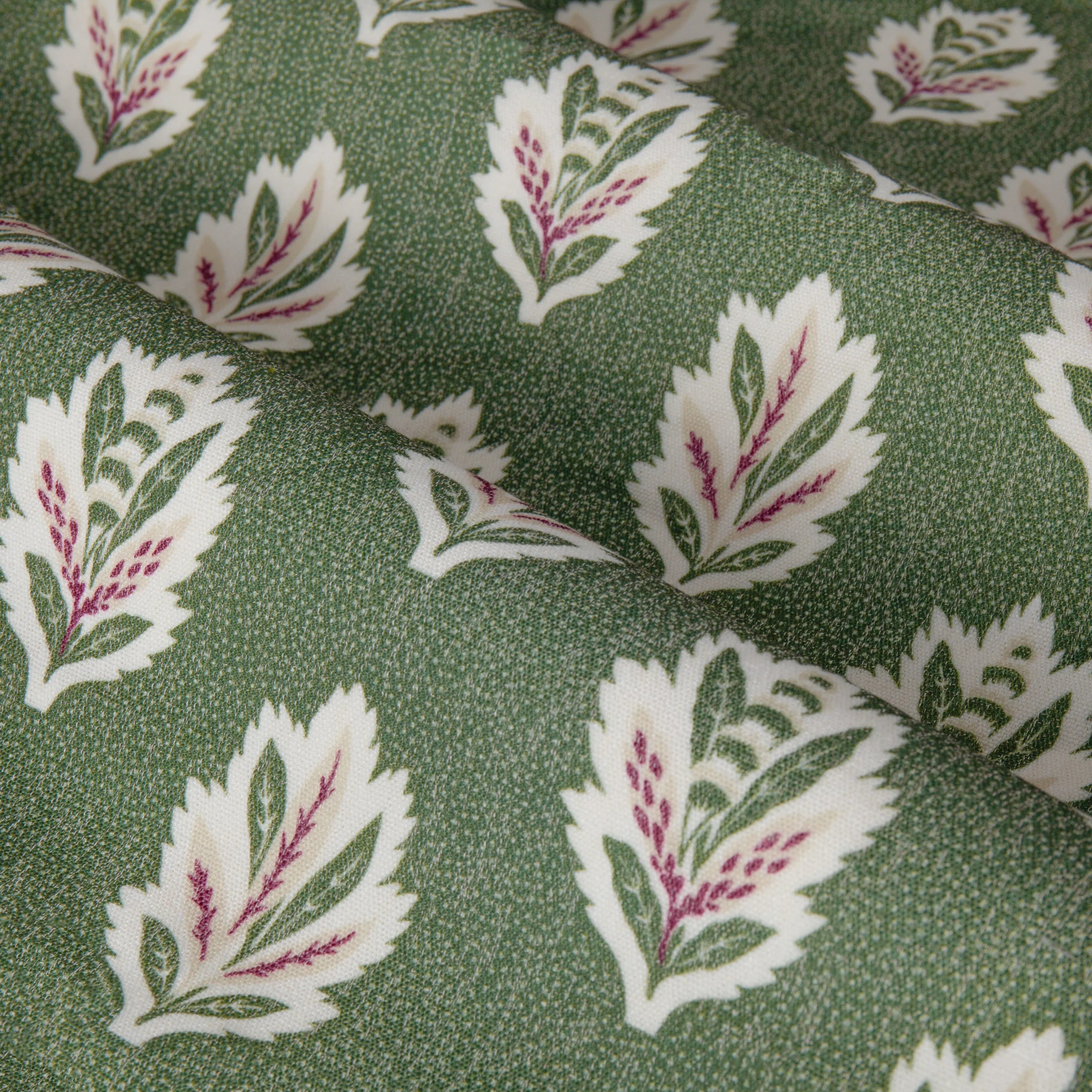 Sessile Leaf Motif Pencil Pleat Curtains - Leaf