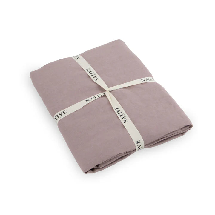 100% Natural Linen Duvet Cover - Blush Pink