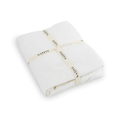 Copripiumino in lino 100% naturale - Righe crema