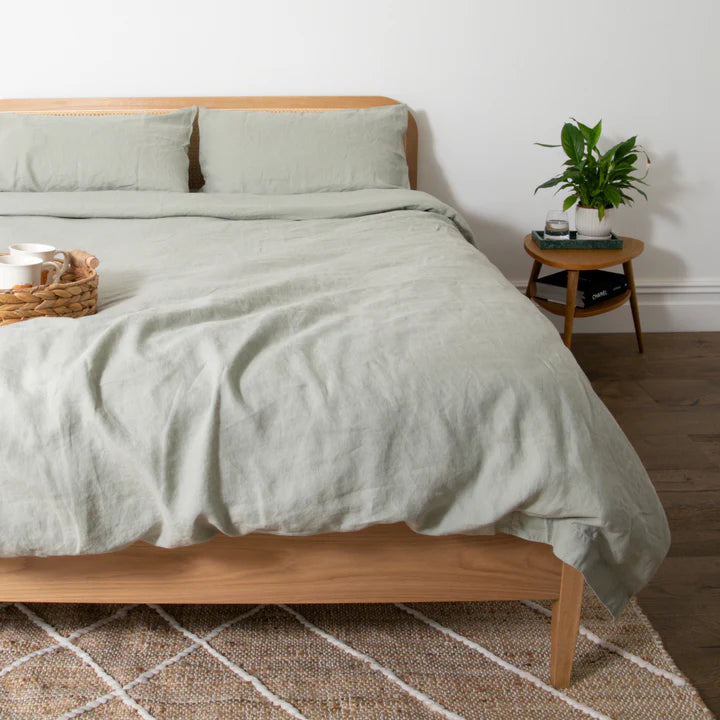 100% Natural Linen Duvet Cover - Stone