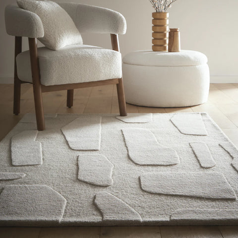 Origins Sculptured Stone Oatmeal 100% Wool Rug