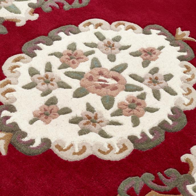 Vintage Motif - Red Cushioned Wool Rug
