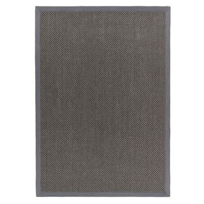 Tappeto Origins Sisal - Grigio scuro con bordo grigio