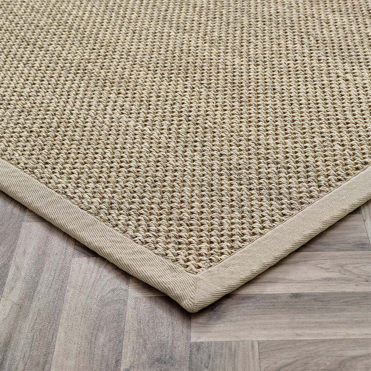 Tappeto Origins Sisal - Beige chiaro con bordo sabbia