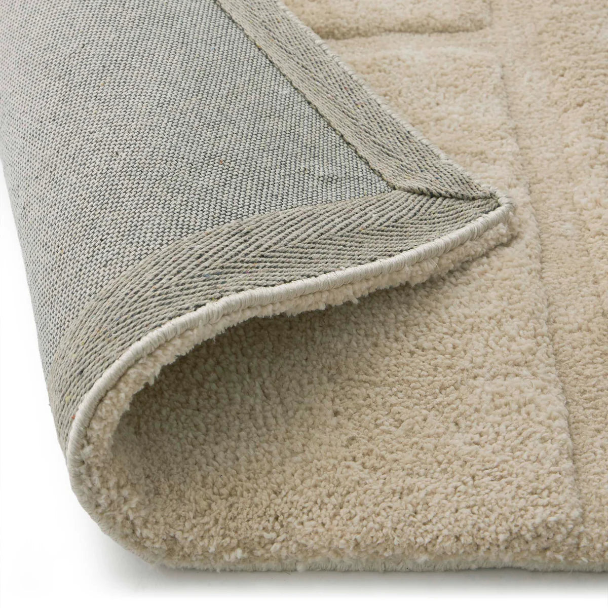 Origins Stack Cream Rug - Abstract Rug For Living Room - Beige Cream ...