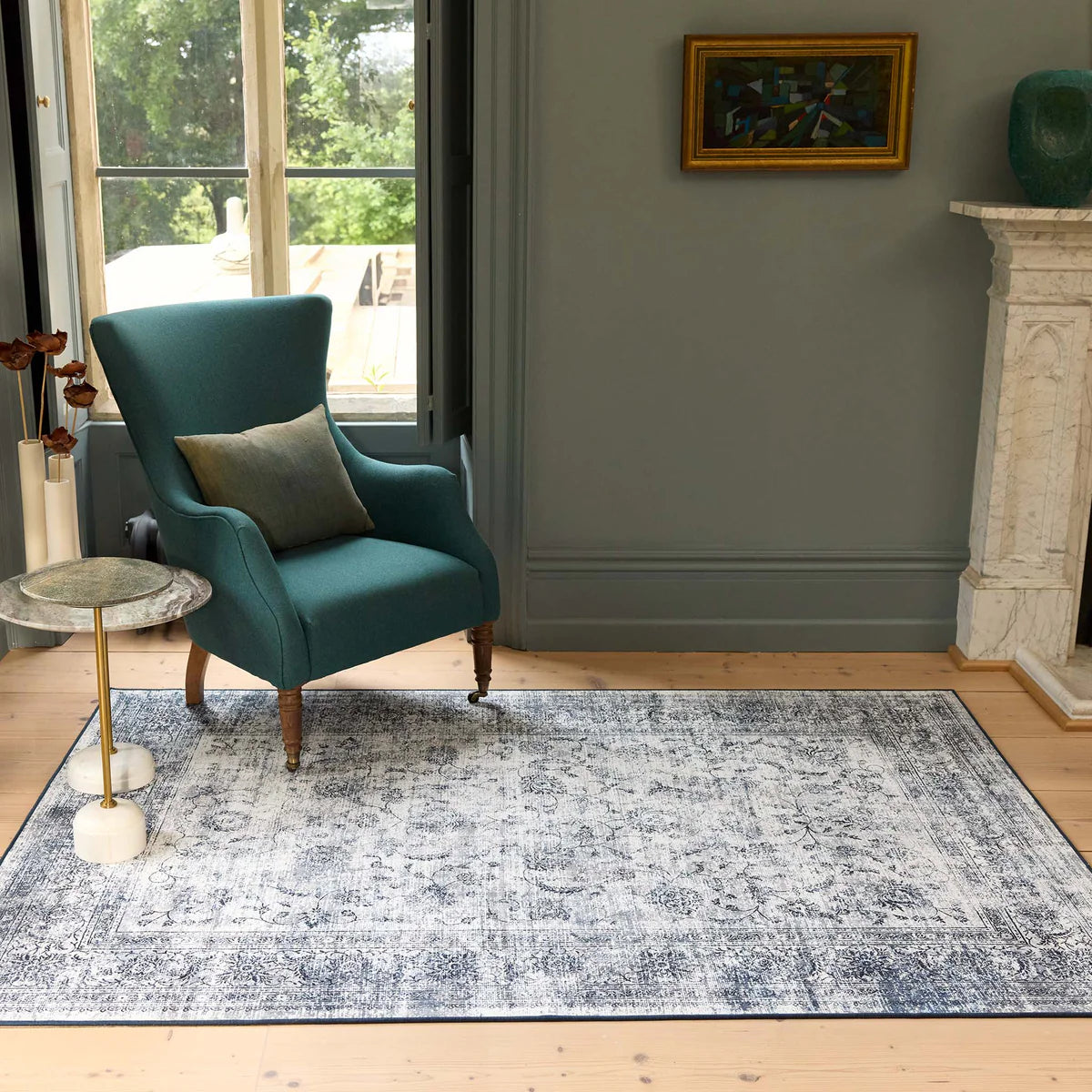 Tapis écologique lavable-Gris impérial