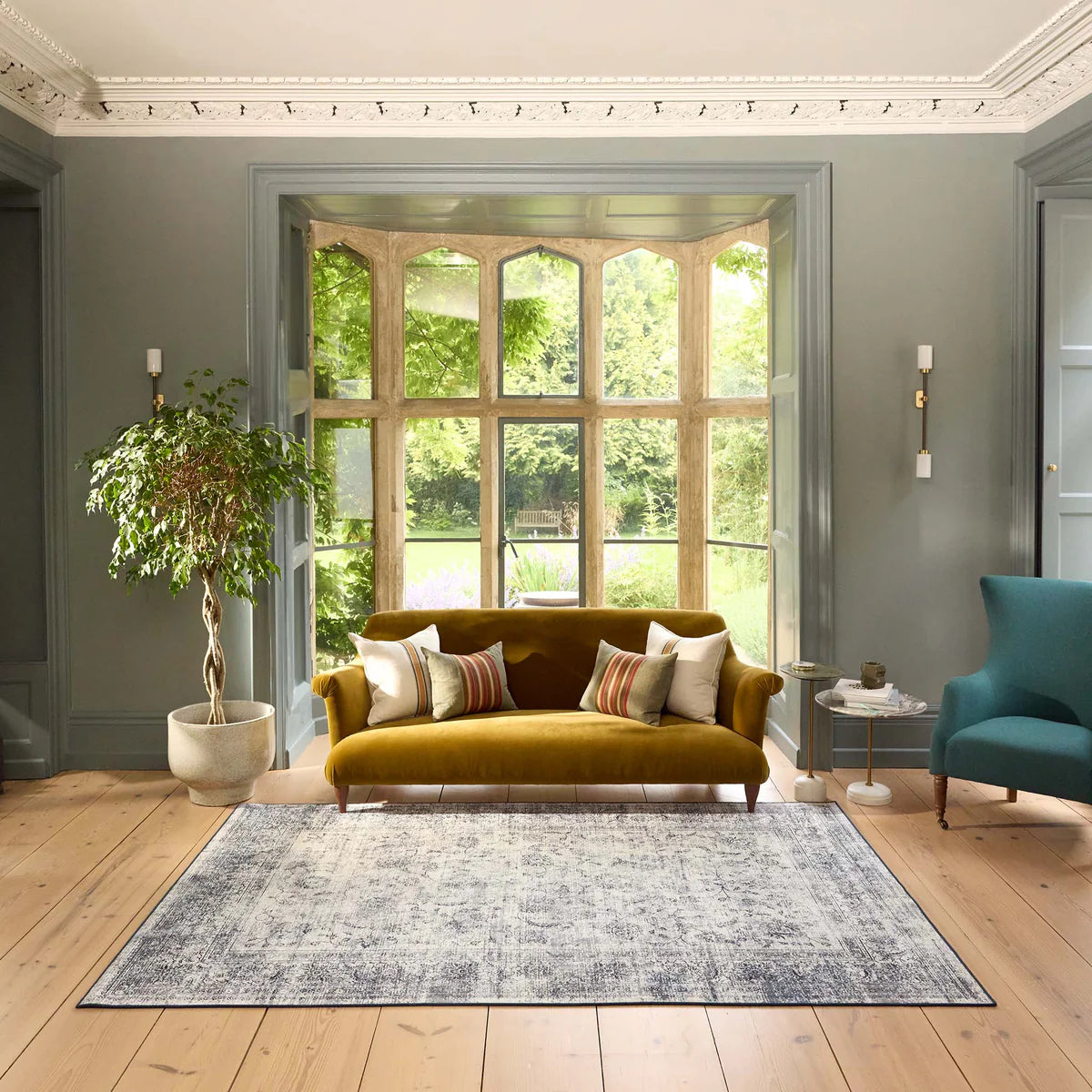 Tapis écologique lavable-Gris impérial