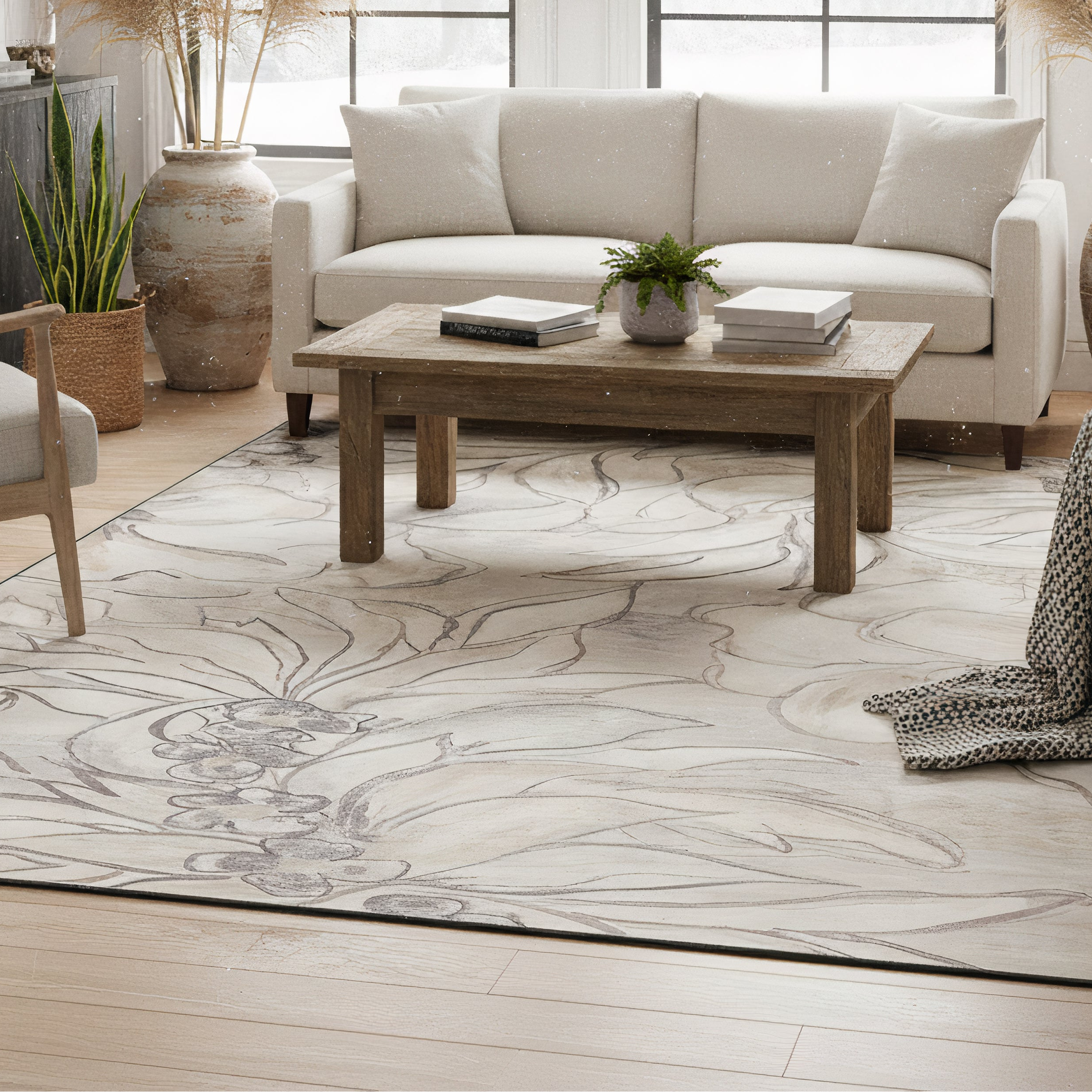Eco-Washable Rug - Art Floral