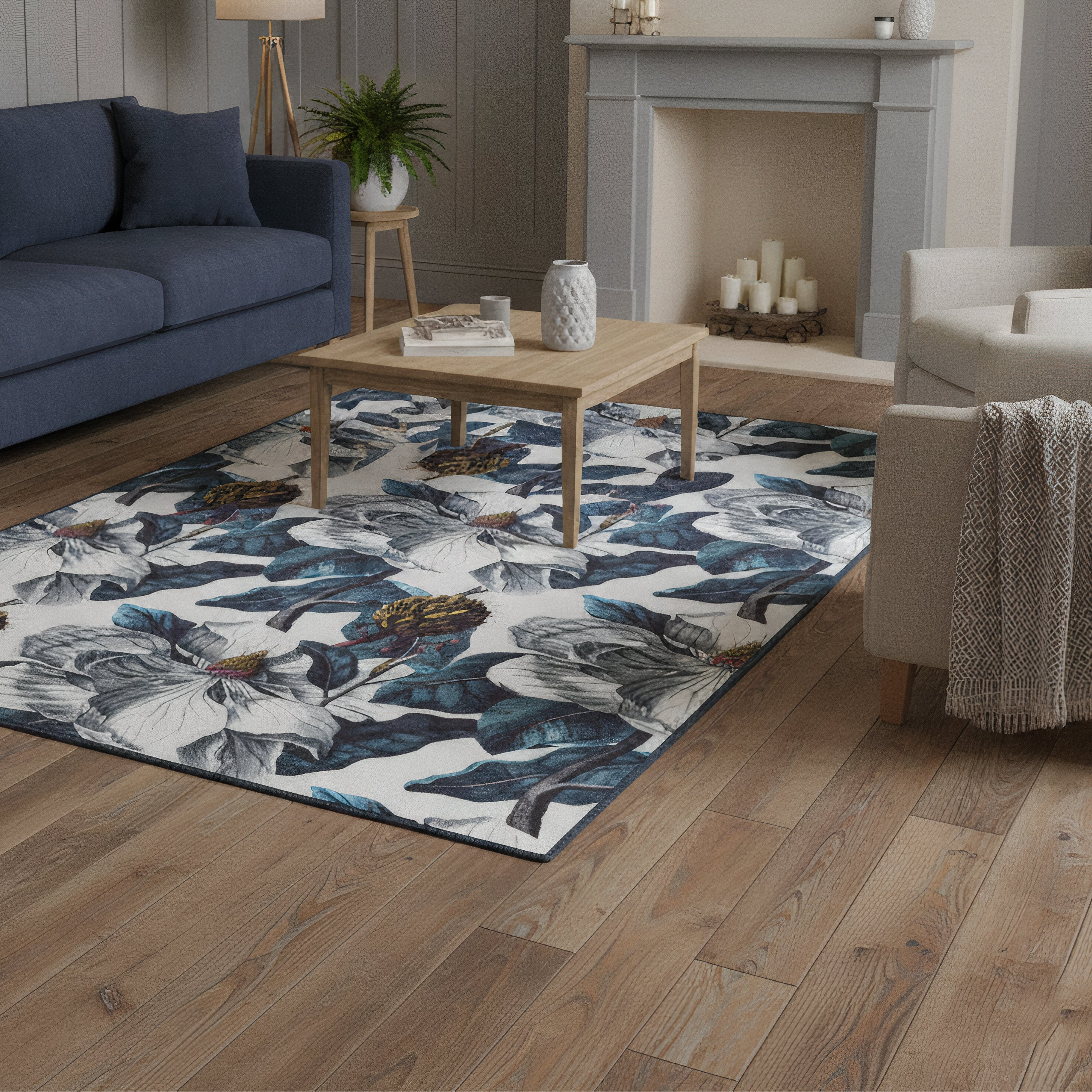 Eco-Washable Rug - Magnolia Garden