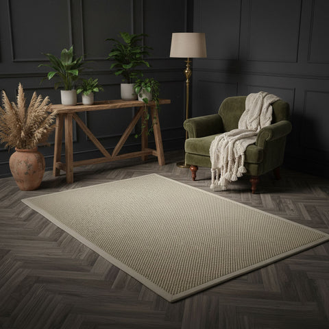 Origins Sisal Rug - Light Beige with Sand Border