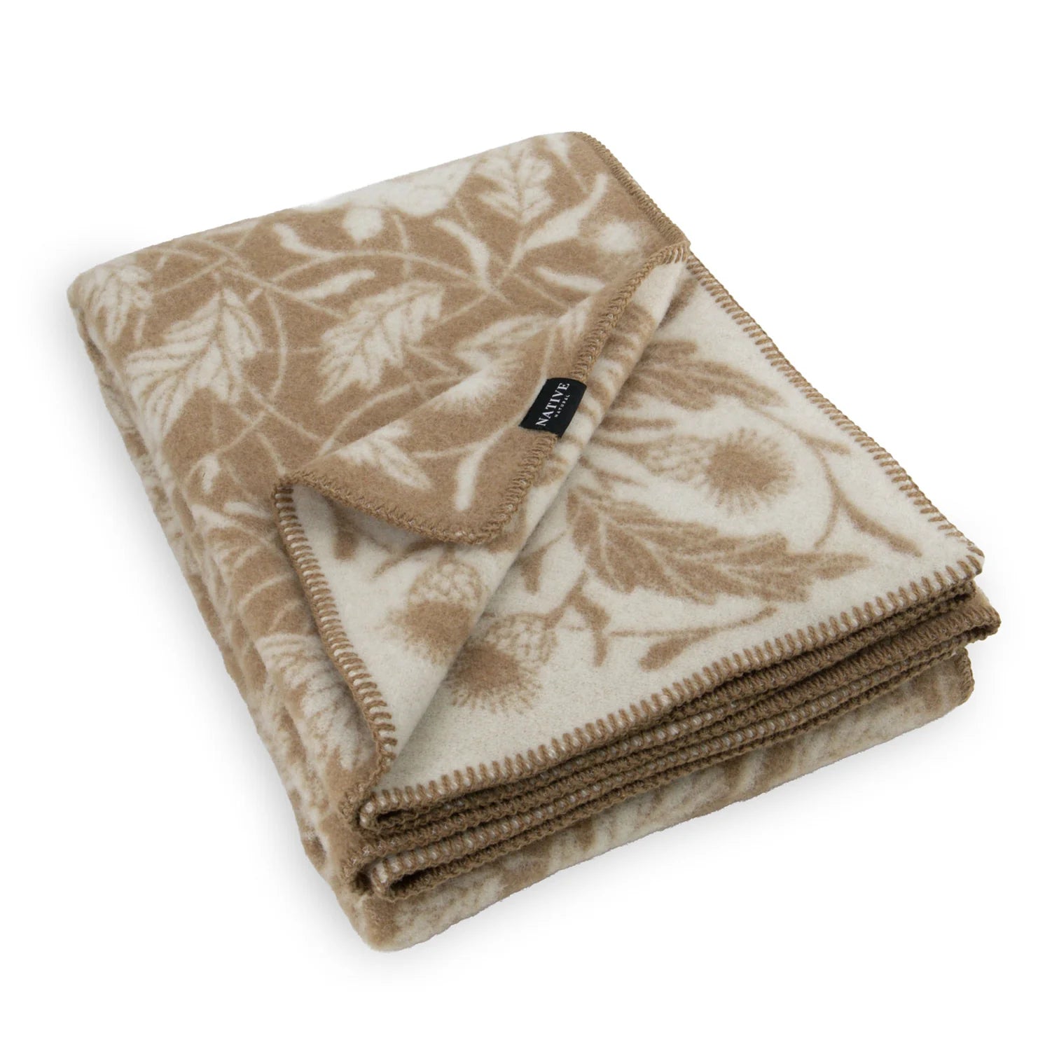 Beige Fine Nature Wool Blanket
