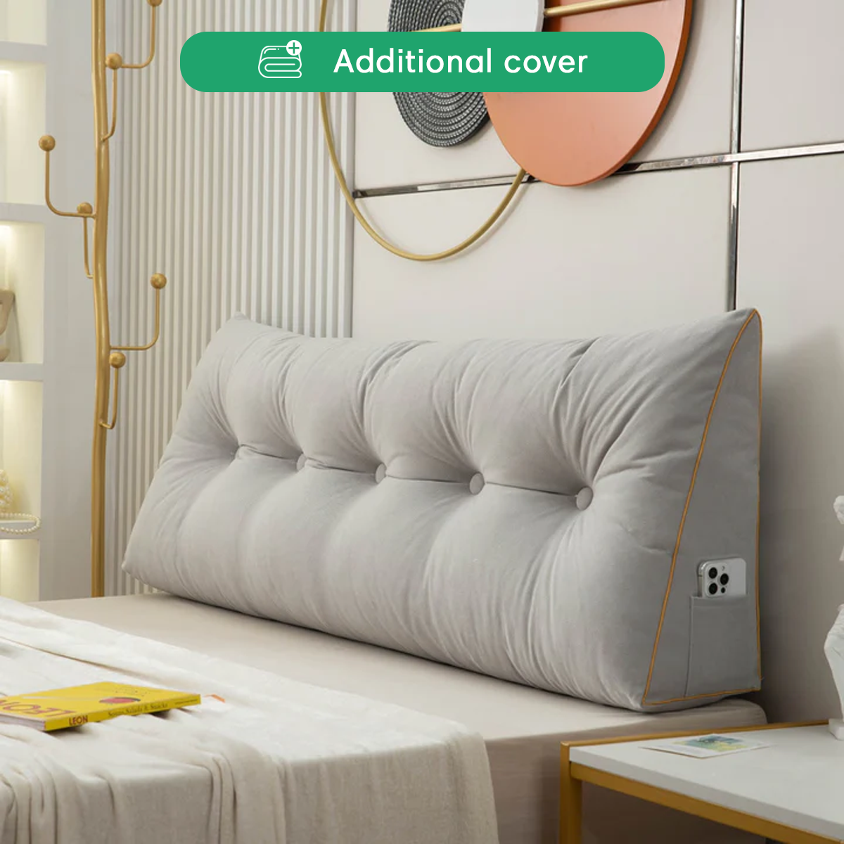 Additional Cover For Luxury Chic Wedge Pillow