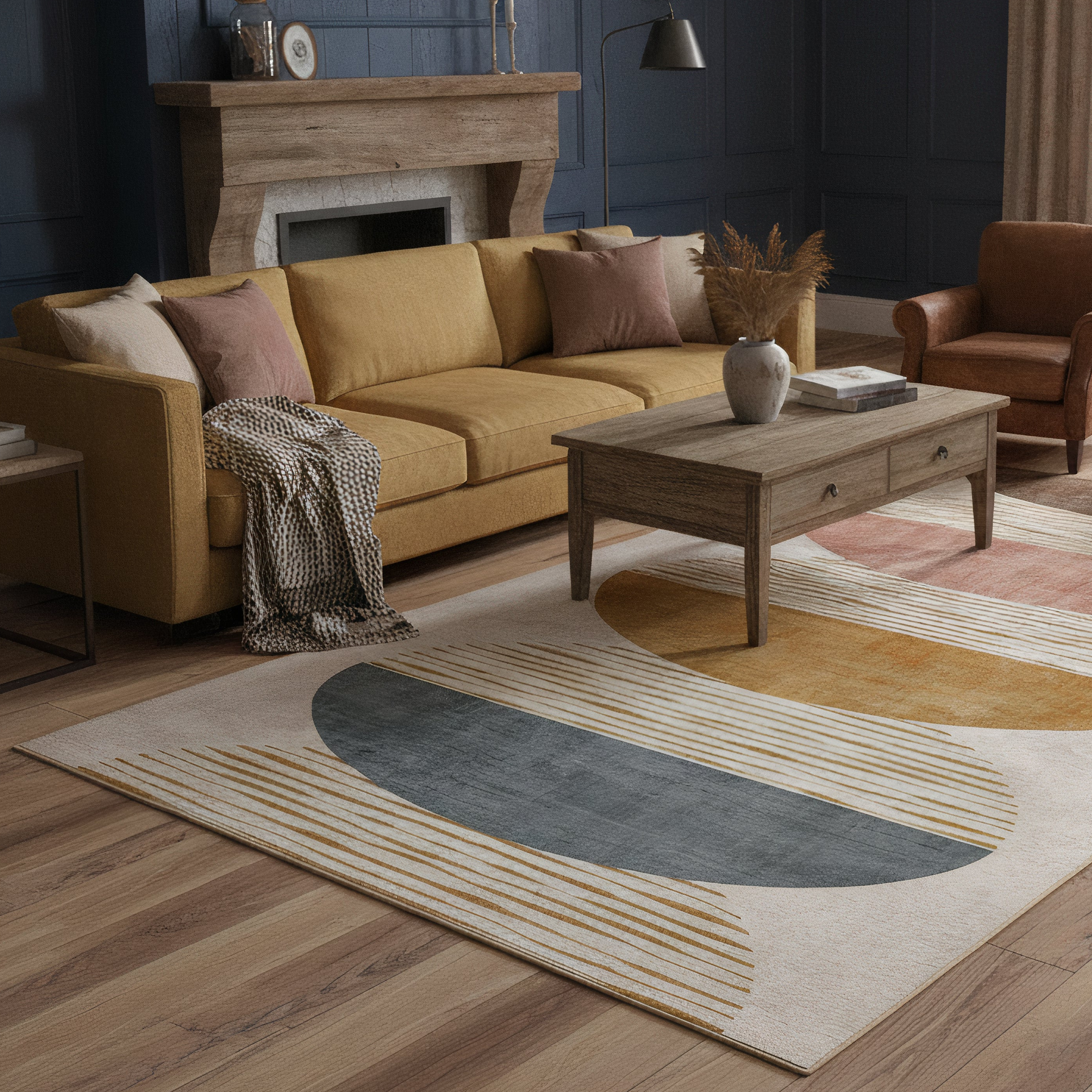 Eco-Washable Rug - Oval Eclipse