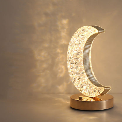 Crystal Crescent Moon Lamp