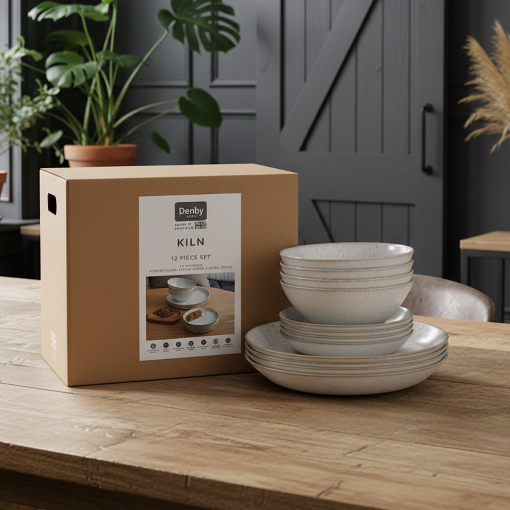 Denby Kiln 12 Piece Tableware Set