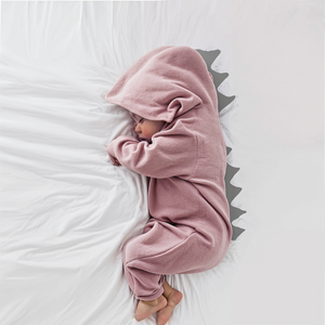 Hooded Dinosaur Baby Onesie