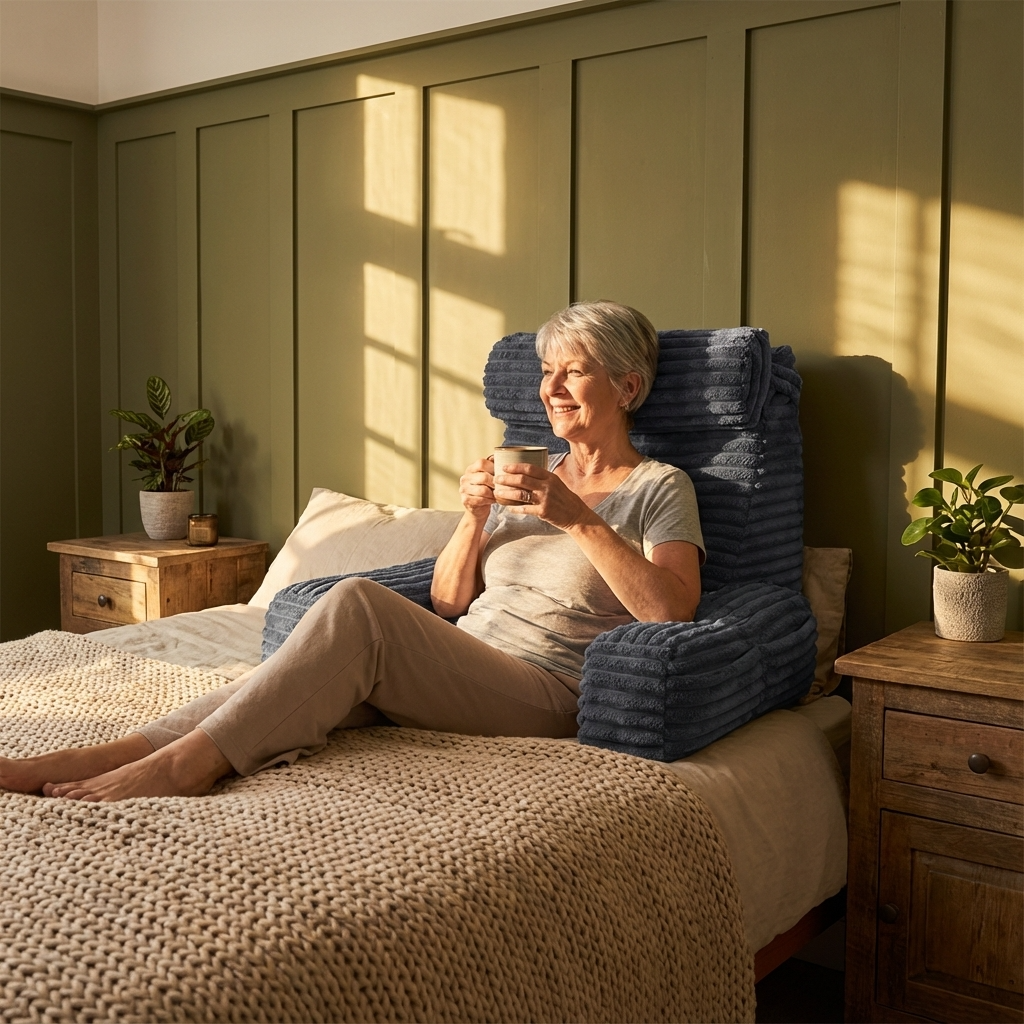 Coussin de dossier de luxe avec accoudoirs et appui-tête réglable