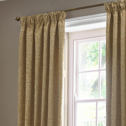 Tende a pieghe a matita in jacquard opaco Acorn Tonal - Oro