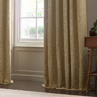 Tende a pieghe a matita in jacquard opaco Acorn Tonal - Oro
