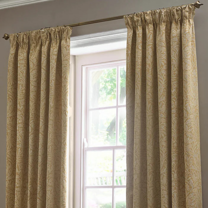 Tende a pieghe a matita in jacquard opaco Acorn Tonal - Oro