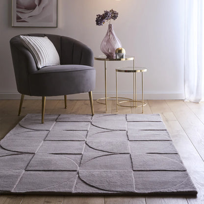 Tappeto in lana Origins Penny Grey Mauve