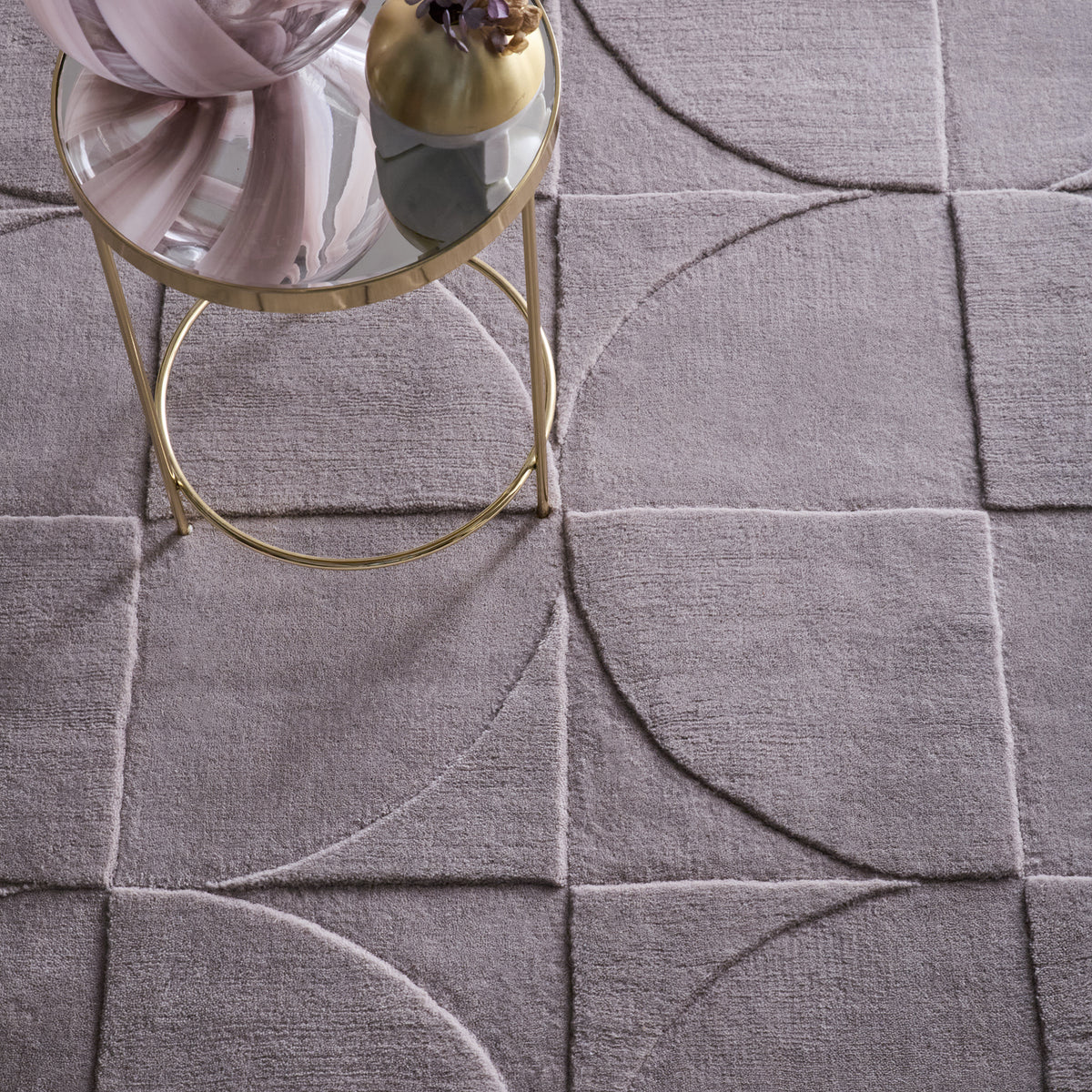 Tappeto in lana Origins Penny Grey Mauve
