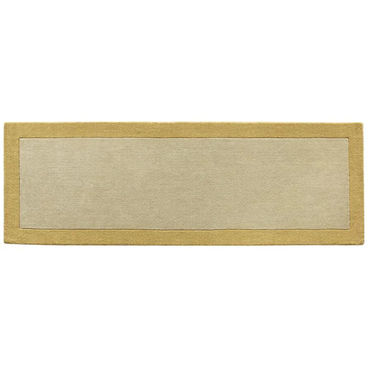 Tappeto Origins Borders 100% pura lana color ocra