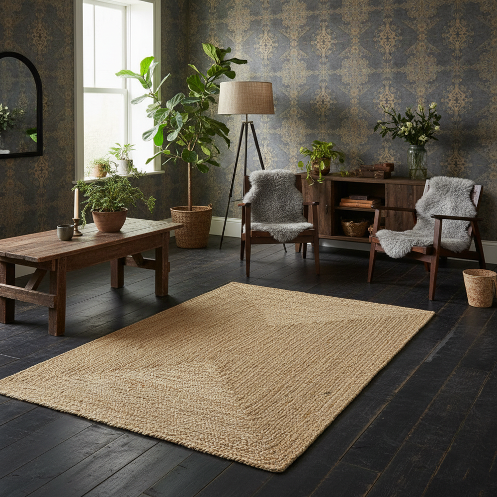 Natural Jute Rug - Jute Area Rug & Jute Runner Rug - Handwoven Natural ...