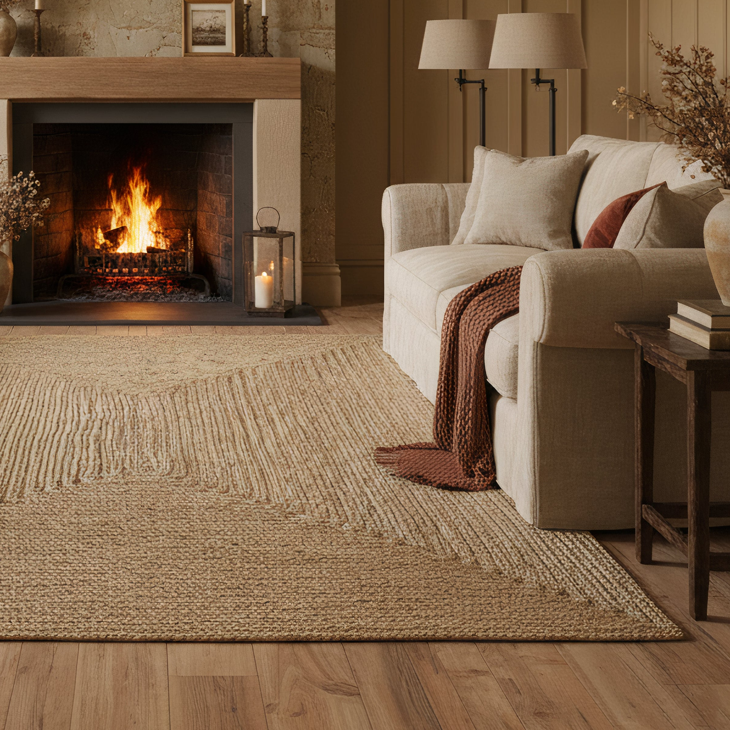 Natural Jute Rug - Jute Area Rug & Jute Runner Rug - Handwoven Natural ...