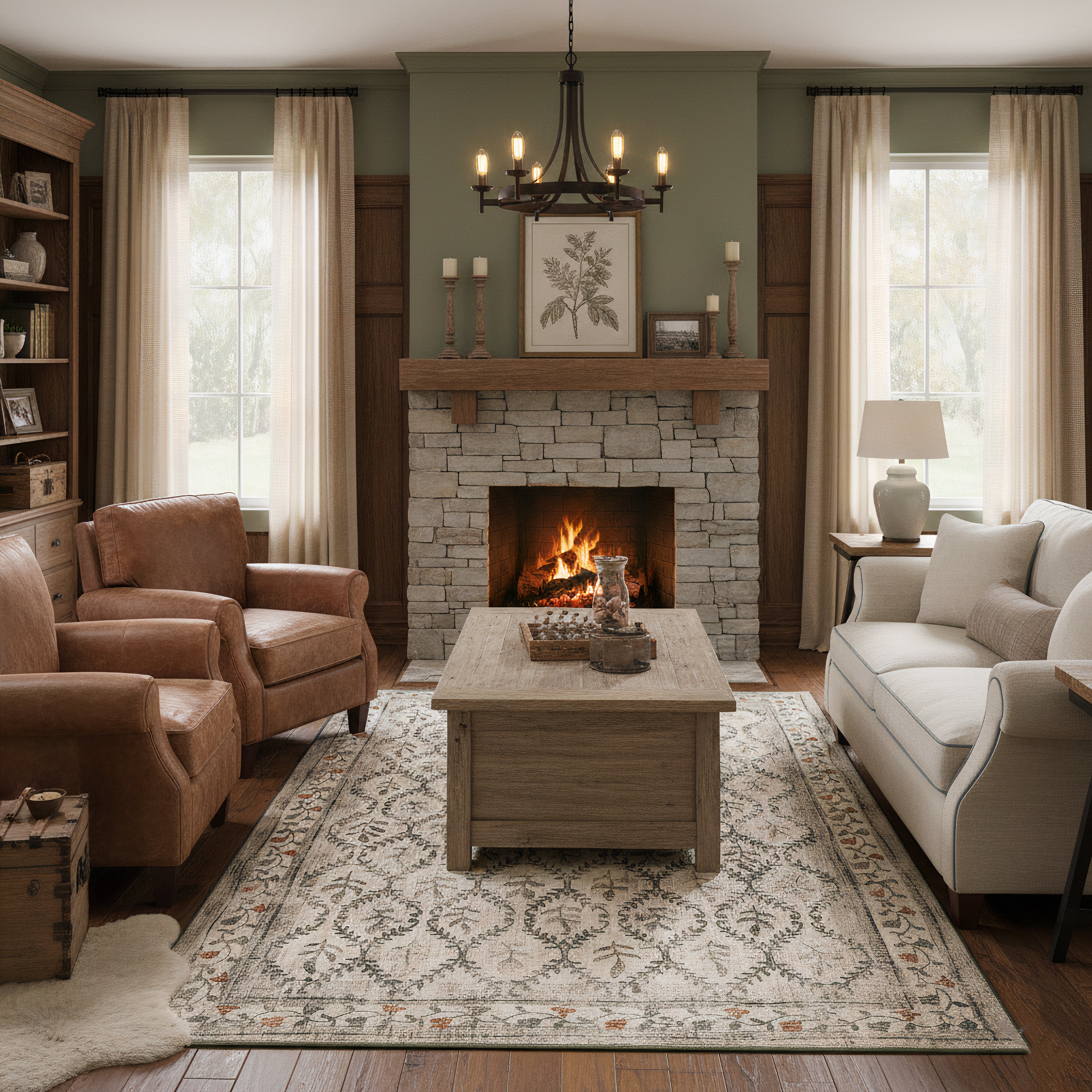 Eco-Washable Rug - English Garden