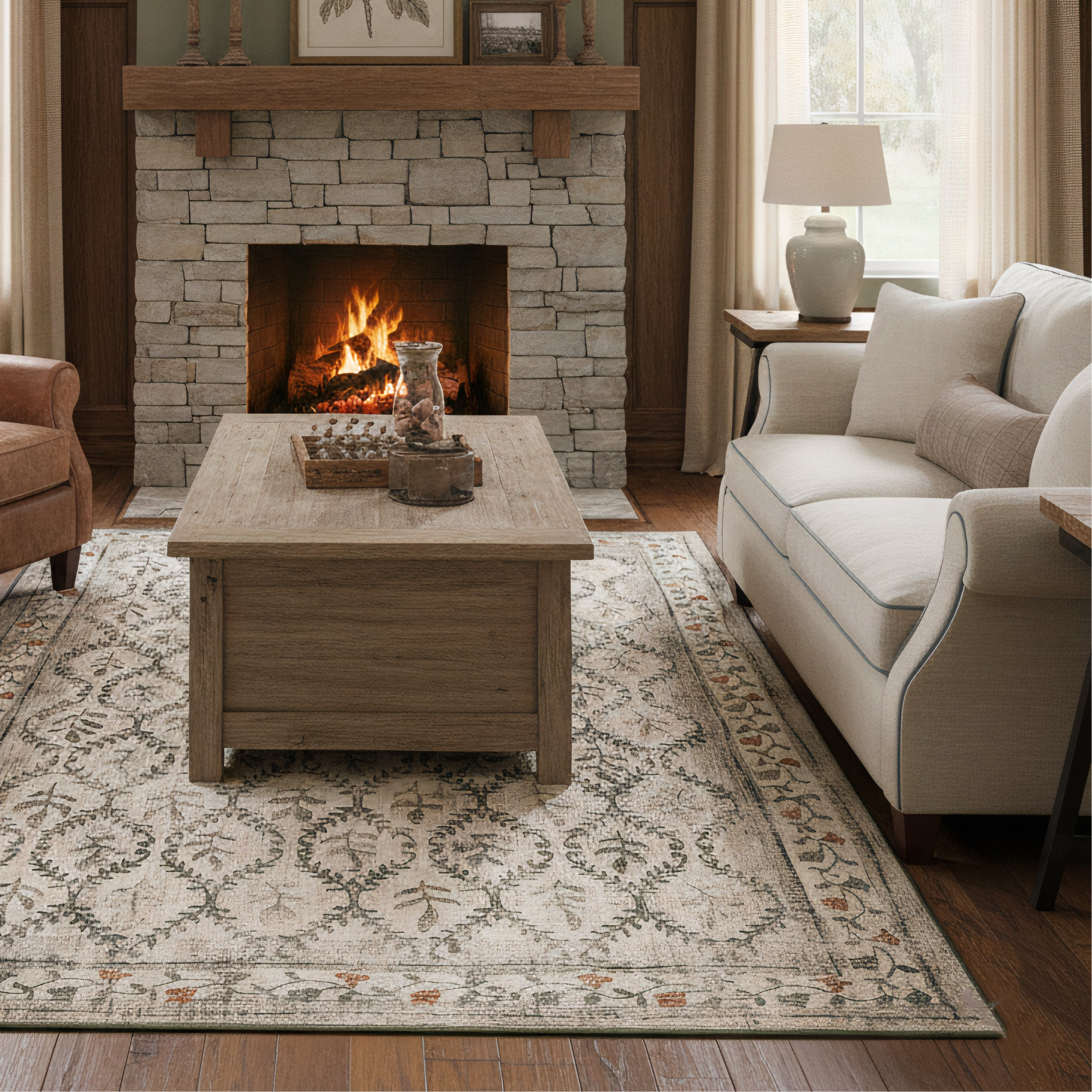 Eco-Washable Rug - English Garden