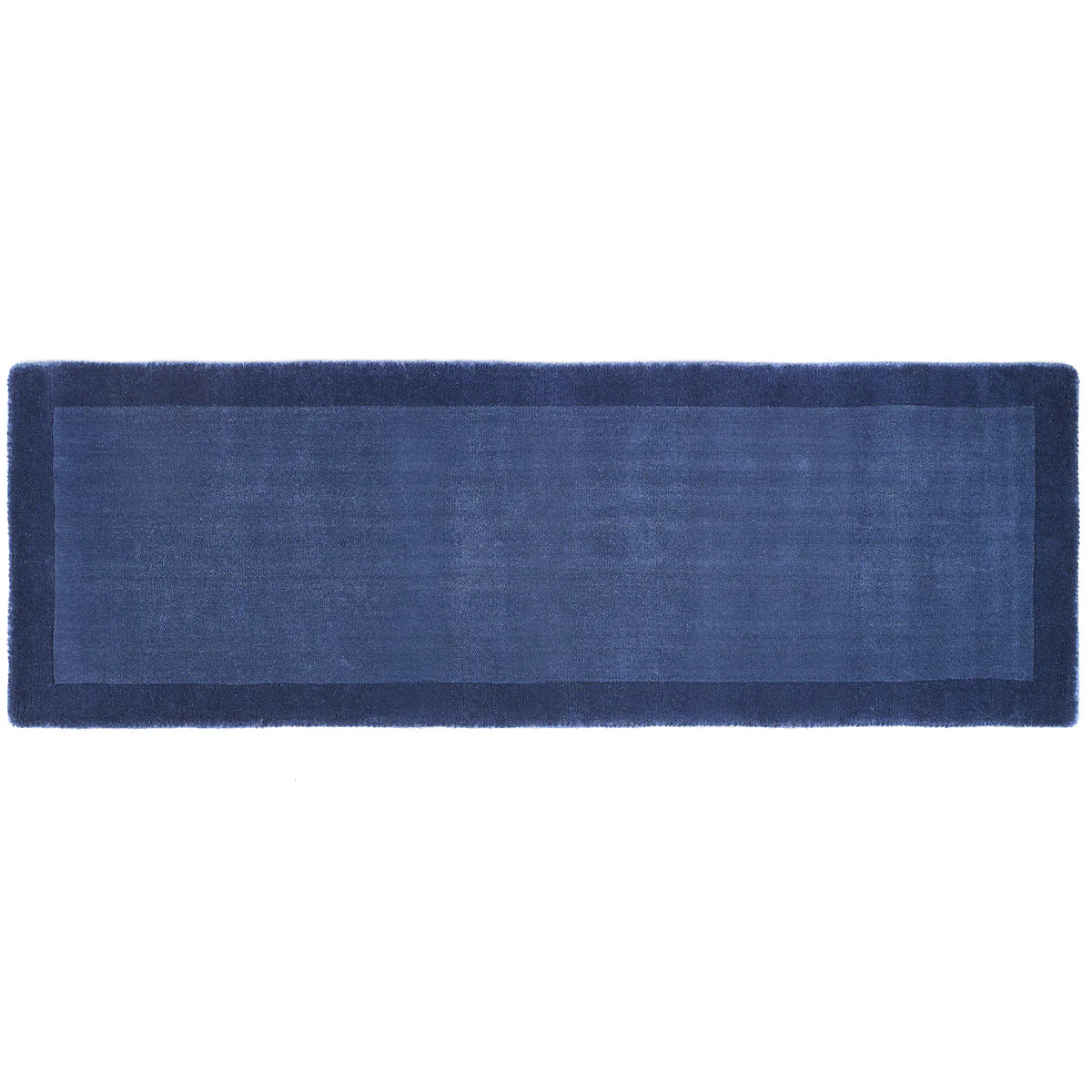 Tappeto Origins Borders 100% pura lana blu navy
