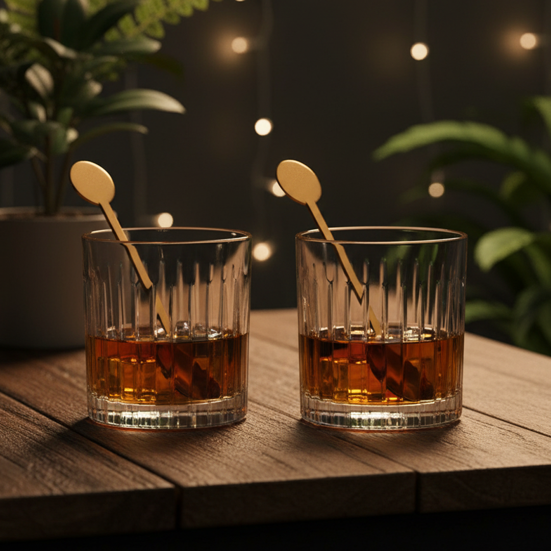 Bicchieri da whisky Old Fashioned doppi - Confezione da 2