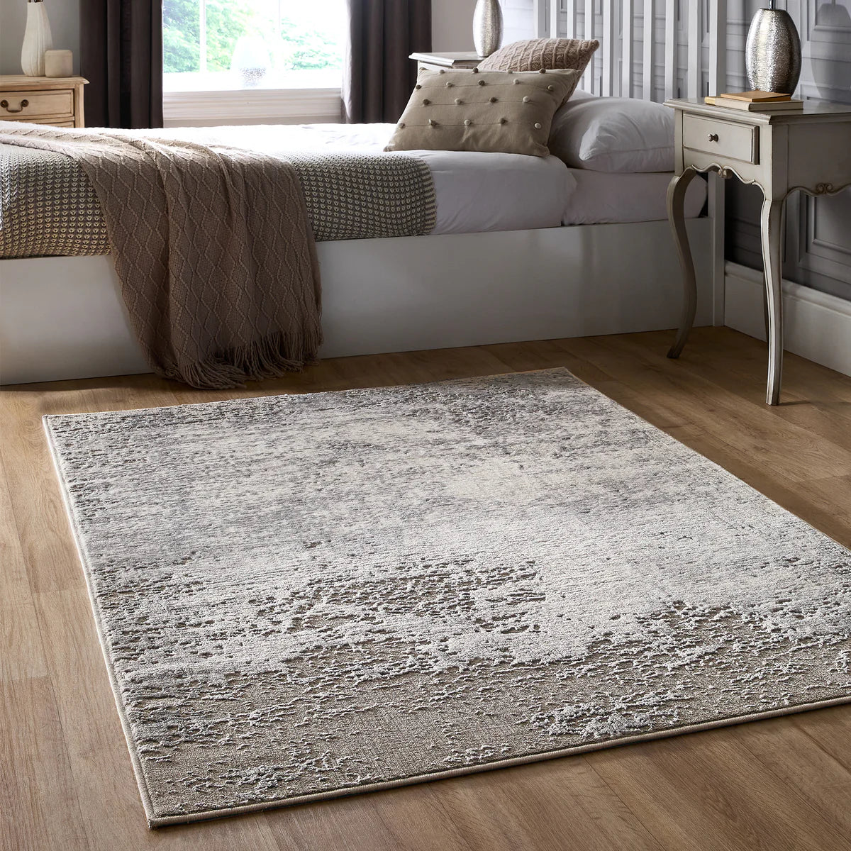 Tapis gris à reflets poétiques Origins
